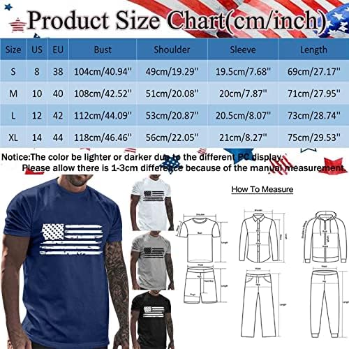 XXBR יום העצמאות לגברים יום שרוול קצר חולצות, גברים 4 ביולי דגל אמריקאי צמרת חולצות טריקו צווארון מודפס