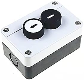 איפוס עצמי כפתור שטוח 2 חור עמיד למים כפתור קופסה מתג תיבת בקרה תיבת בקרה עם לחצן חץ