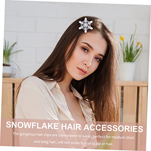 2 יחידות דקורטיבי שיער קליפים נשים שיער אביזרי נשים אביזרי פתית שלג שיער אביזרי חג המולד שיער סיכות
