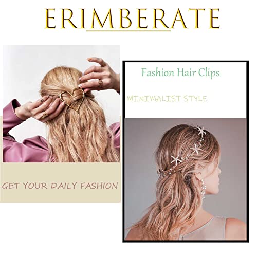 Elimberate Bohemian Crystal Hair Clip Rhinestone שיער סיכות שיער קליפים סלולים CZ שיער שיער כלה כלה