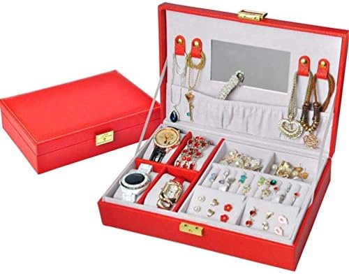 מארגן קופסאות תכשיטים ארון תכשיטים ארון עור תכשיטים קופסת תכשיטים בעבודת יד תיבת תכשיטים קופסאות קופסאות