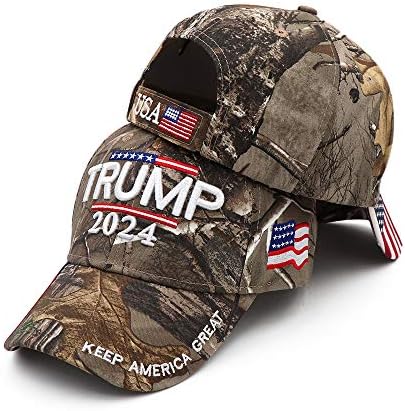 טראמפ 2024 כובע דונלד טראמפ כובע 2024 לשמור אמריקה נהדר כובע מגע הסוואה רקום מתכוונן בייסבול כובע
