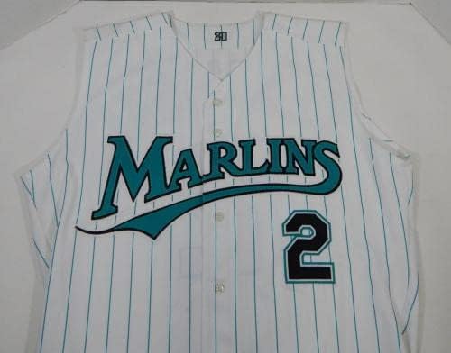 2000 פלורידה מרלינס כריס קלפינסקי 2 משחק הונפק גופיה לבנה אפוד 46 DP14200 - משחק משומש גופיות MLB