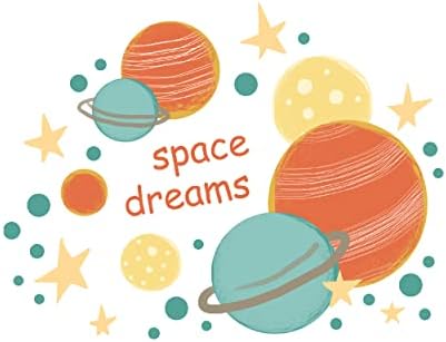 חלומות חלומות בוהו עיצוב חדר לילדים לחדר שינה - כוכבי בוהו צבעוניים אמנות לחדר משתלה - מדבקות קיר חלל
