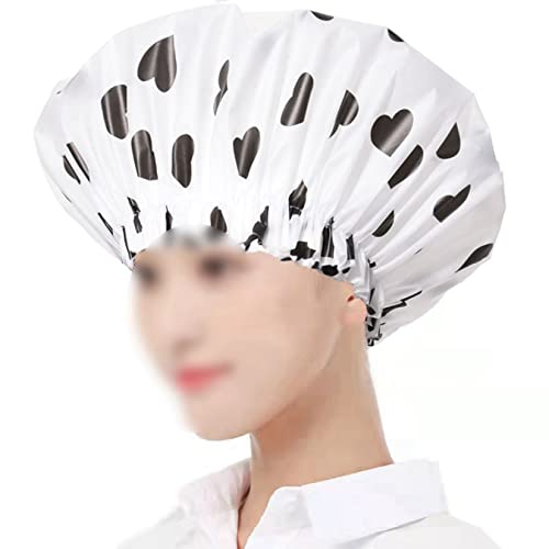 כובע מקלחת בגודל גדול כובע רחצה כובע שיער שיער אטום למים כובע טיפוח שיער לשימוש חוזר לבישול מקלחת סלון