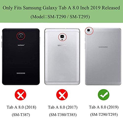 מקרה סיבוב של Kyviaum עבור Galaxy Tab A 8.0 2019 SM -T290/T295, 360 מעלות סיבוב עמד