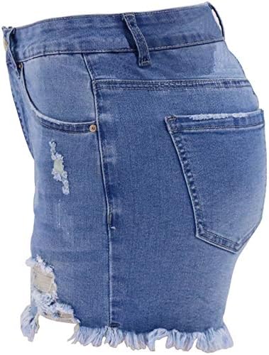מכנסי ג'ין קצרים מותניים גבוהים מקיץ מזדמן מותניים גבוהים מכנסיים קצרים במצוקה חופשה במצוקה מכנסיים