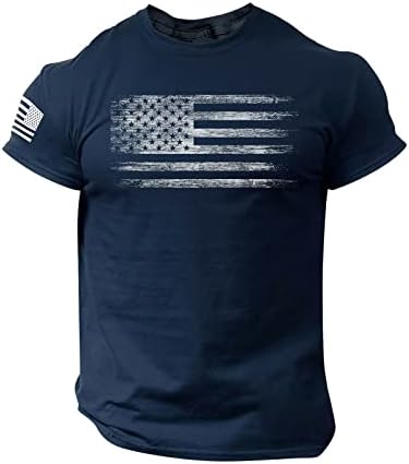 Zefotim 4 ביולי חולצות לגברים שרוול קצר o צוואר אמריקאי אימון אימון חולצות קיץ אופנה מזדמנת טשירטים