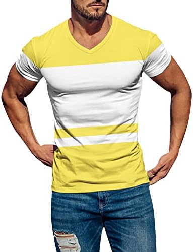 ZDFER Mens Short שרוול קצר חולצות טלאי טלאים אימון כושר אימון פיתוח גוף מצויד חולצות טי צוואר