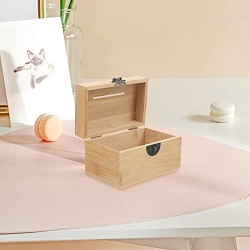קופסת כספים של Zerodeko קופסת עץ לא גמורה עם מכסה צירים ללא צבוע תכשיטי עץ קטנים קופסת תכשיטים תכשיטים