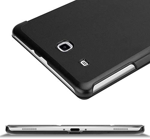 מארז טאבלט של Cadorabo תואם ל- Samsung Galaxy Tab E SM-T561 / T560 בשחור סאטן-עטיפת הגנה בסגנון ספרים