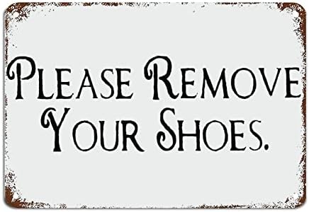 אנא הסר את השלט המתכת של הנעליים שלך עם אמרות מצחיקות שלט מתכת אלומיניום קישוטי קיר מוטיבציוניים לסלון